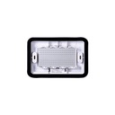 Placca con Coperchio Supporto Stango Idrobox IP55 Bianco 4 Posti 504 Compatibile Con Bticino Living Light