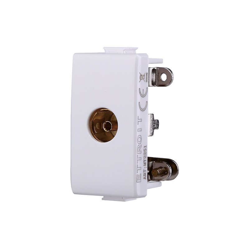 Connettore Presa TV Terminale Femmina Colore Bianco Compatibile Con Bticino Matix