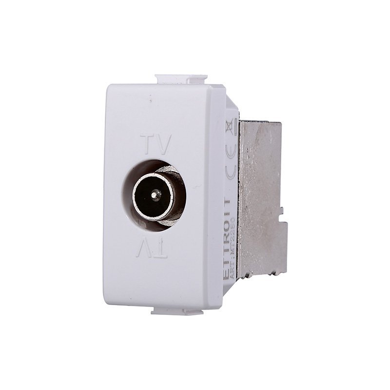 ETTROIT Connettore Presa TV Terminale Maschio Colore Bianco Compatibile Con Bticino Matix