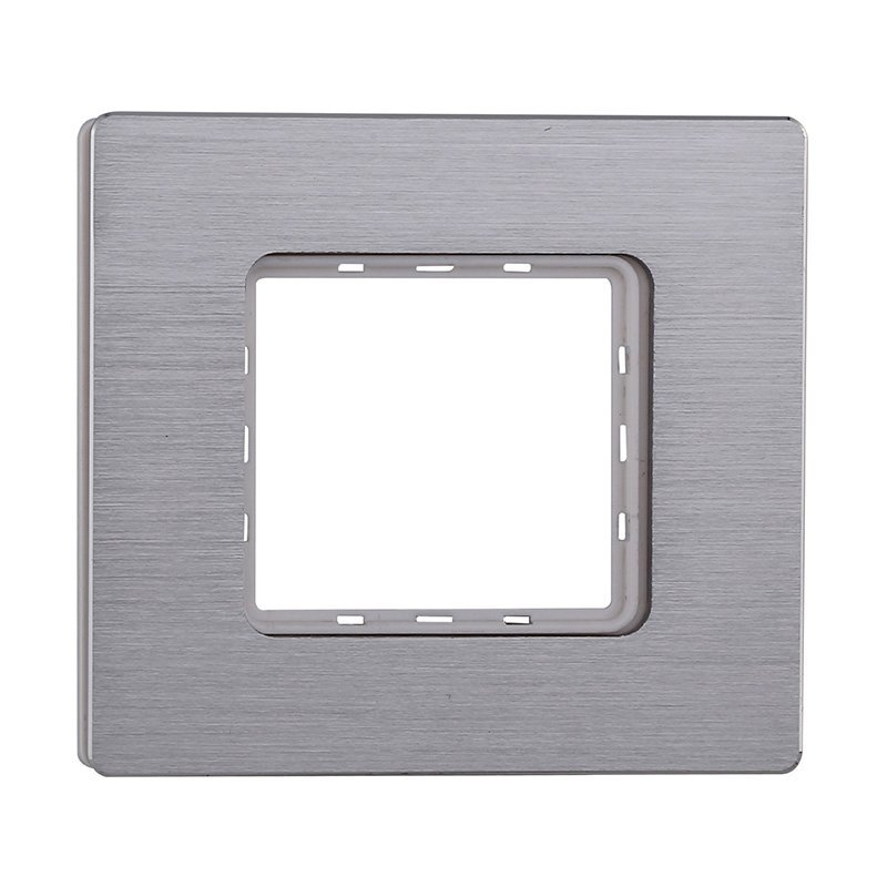 ETTROIT Placca In Alluminio Serie Solar 2P Colore Silver Lucido Compatibile Con Bticino Matix