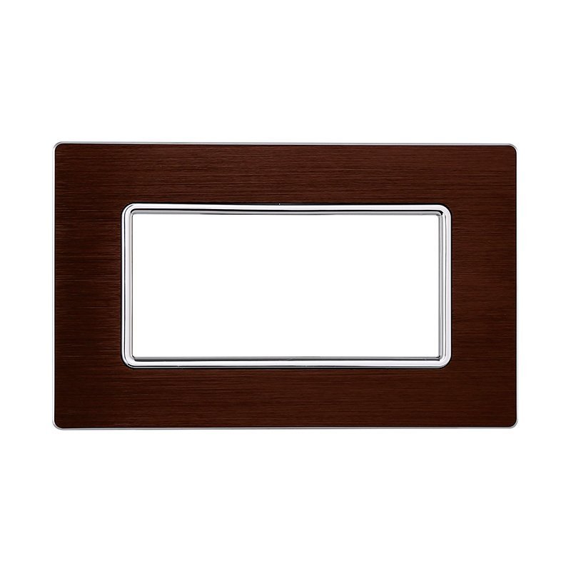 ETTROIT Placca In Alluminio Serie Solar 4P Colore Bronzo Compatibile Con Bticino Matix