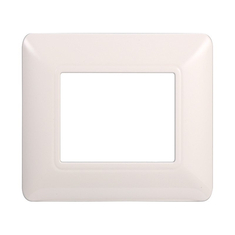 ETTROIT Placca Plastica Serie Solar 2P Colore Bianco Compatibile Con Bticino Matix