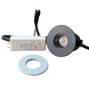 Mini Faretto Led Da Incasso Rotondo 3W 240LM 220V 3000K Φ35*H38mm Foro 30mm Doppia Ghiera Nero Bianco Sostituibile Angolo 15° CRI≥80 UGR≤10 IP20