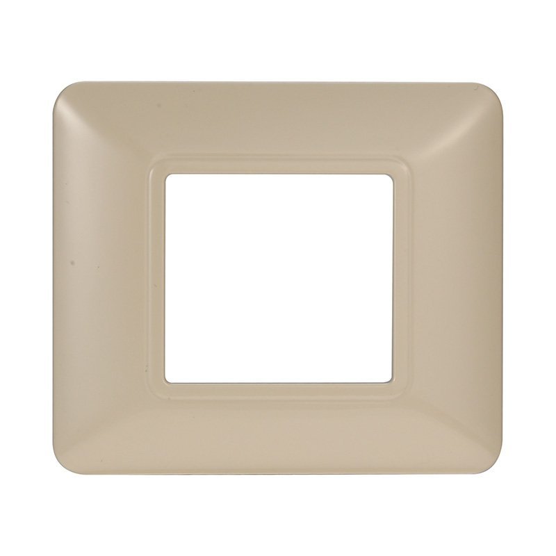 ETTROIT Placca Plastica Serie Solar 2P Colore Sabbia Compatibile Con Bticino Matix
