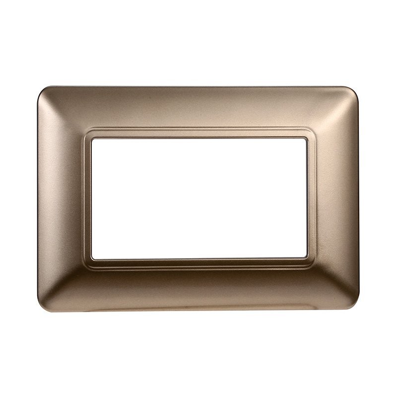 ETTROIT Placca Plastica Serie Solar 3P Colore Bronzo Compatibile Con Bticino Matix