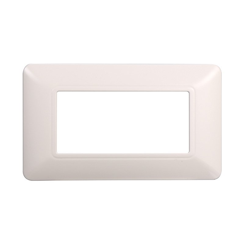 ETTROIT Placca Plastica Serie Solar 4P Colore Bianco Compatibile Con Bticino Matix