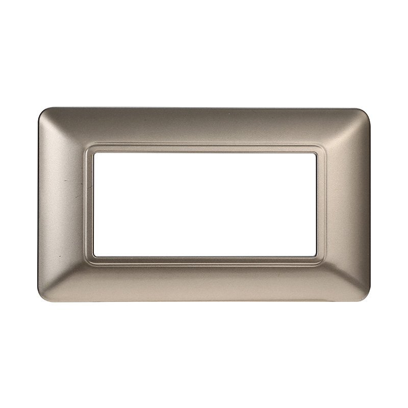 ETTROIT Placca Plastica Serie Solar 4P Colore Titanio Compatibile Con Bticino Matix
