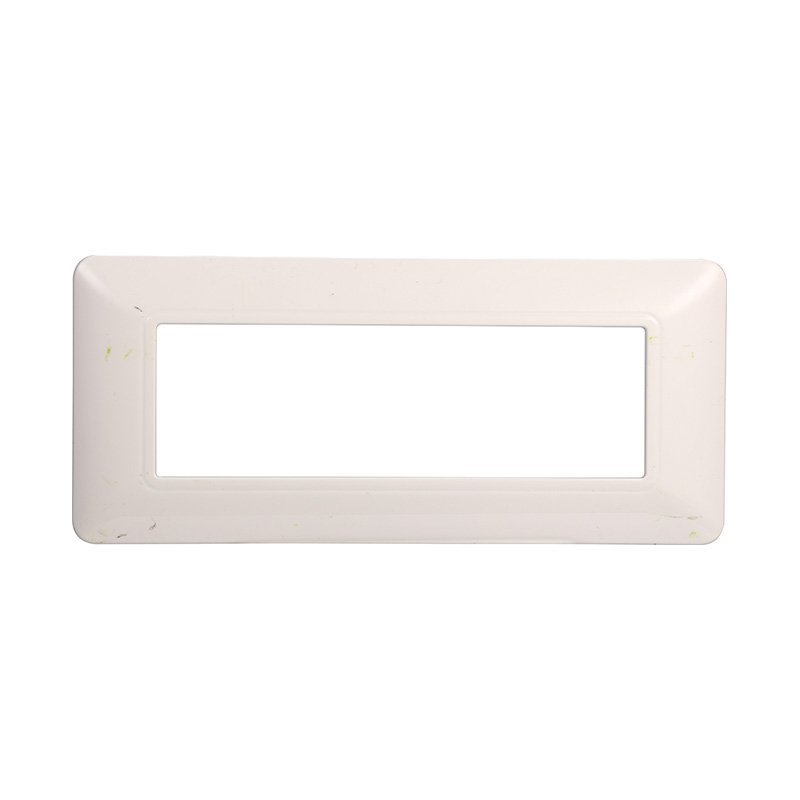 ETTROIT Placca Plastica Serie Solar 6P Colore Bianco Compatibile Con Bticino Matix