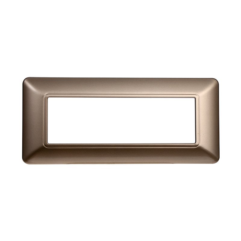 ETTROIT Placca Plastica Serie Solar 6P Colore Bronzo Compatibile Con Bticino Matix