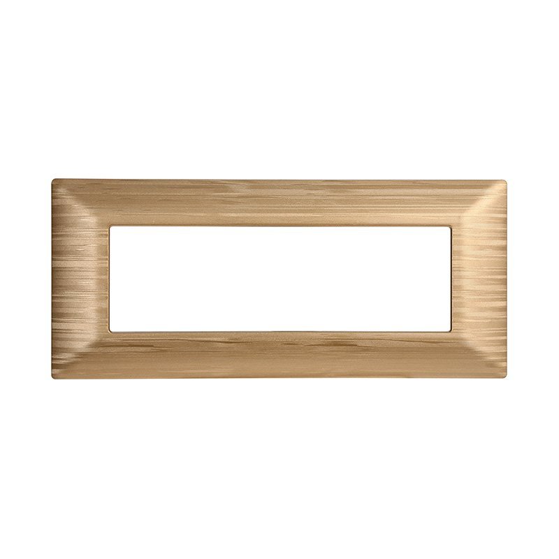 ETTROIT Placca Plastica Serie Solar 6P Colore Oro Satinato Compatibile Con Bticino Matix