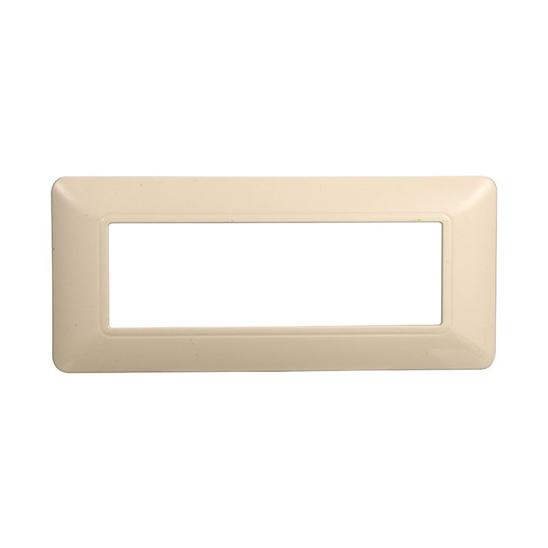 ETTROIT Placca Plastica Serie Solar 6P Colore Sabbia Compatibile Con Bticino Matix