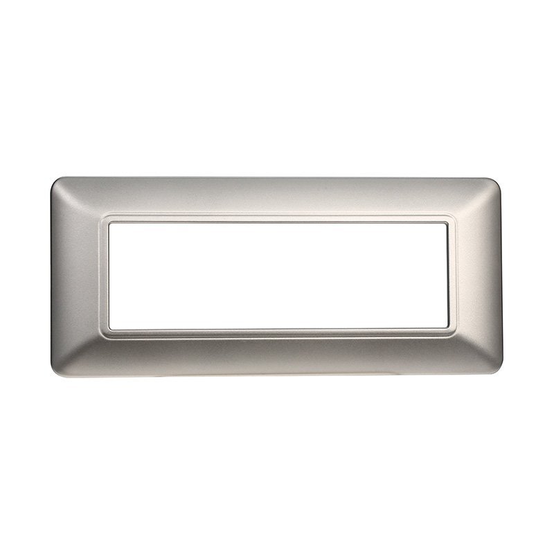 ETTROIT Placca Plastica Serie Solar 6P Colore Silver Compatibile Con Bticino Matix