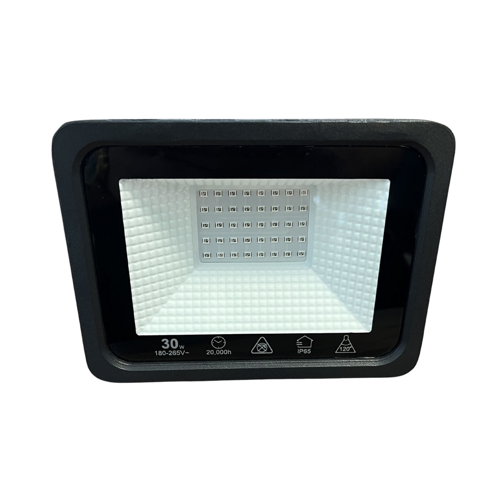 Faro Led Flood Slim Blu 30W 2850 Lumen Blue 90LM/W AC 220V 50Hz Nero IP65