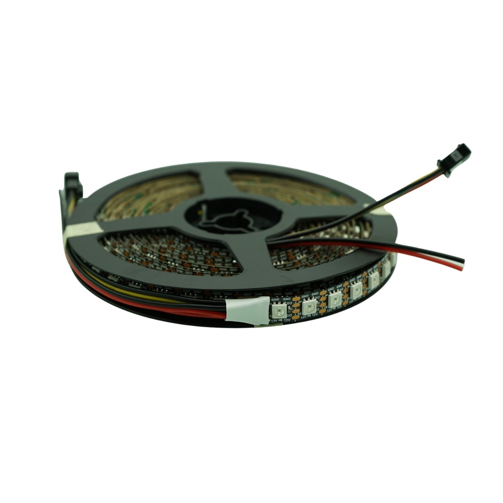 Striscia LED SPI WS2815 RGB 12V 96 LED/m PCB Nero 3OZ 5m Indirizzabile Ogni Singolo LED