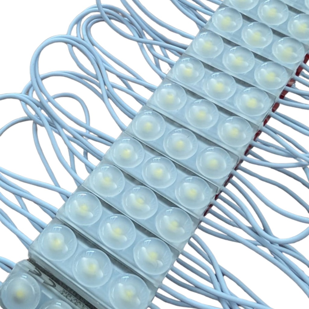 Striscia LED 40 moduli bottone 1W, 220V 40W, 4000K, IP67, 330cm, 4400lm, bianco naturale