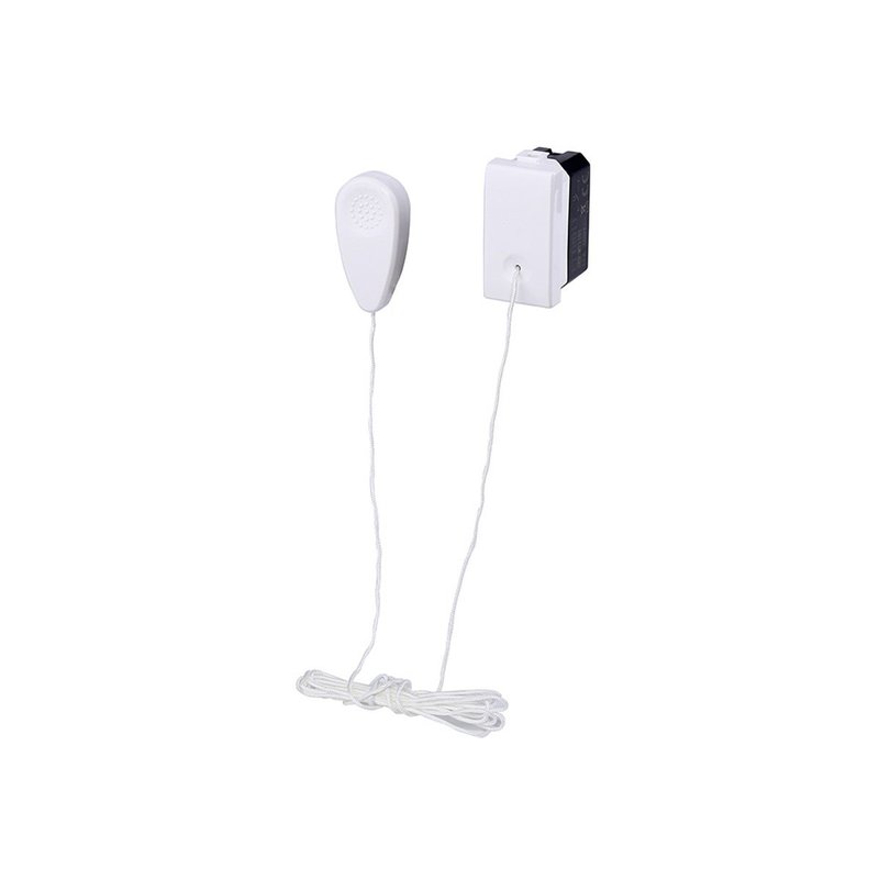 ETTROIT Pulsante Tirante Con Corda 1P 10A Colore BIANCO Compatibile Con Bticino Matix