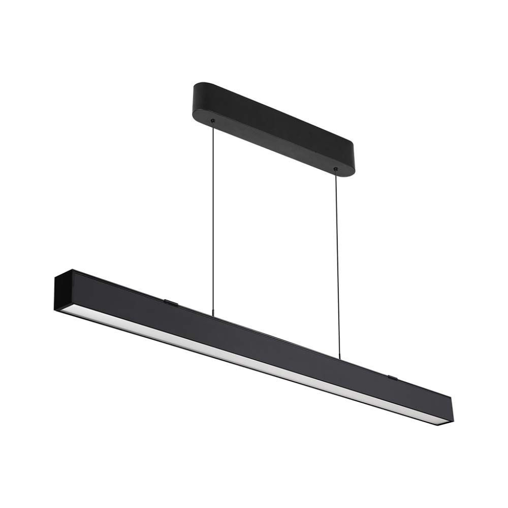 PRO Plafoniera LED Chip Samsung a Sospensione 40W Lineare Colore Nero 120cm 3in1 Colore della Luce SKU 10468