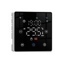 Termostato WIFI Con Batteria Nero, Per Caldaia a Gas Boiler, APP TUYA Smart Life, Quadrata Montaggio da Esterno Oppure Incasso Scatola 502