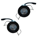 2 Pezzi Mini Faretto Led Da Incasso Rotondo, Carcassa Nera 3000K, 2.5W 220LM 220V, Ø32*29mm, Foro 27mm, Angolo 15° IP20