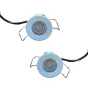 2 Pezzi Mini Faretto Led Da Incasso Rotondo, Carcassa Bianca 3000K, 2.5W 220LM 220V, Ø32*29mm, Foro 27mm, Angolo 15° IP20