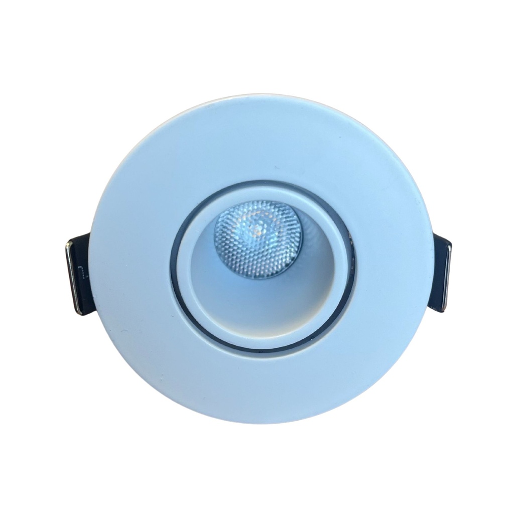 Mini Faretto Led Da Incasso Rotondo, Carcassa Bianca 3000K, 5W 360LM 220V, Ø60*53mm, Foro 45mm, Angolo 24° IP20