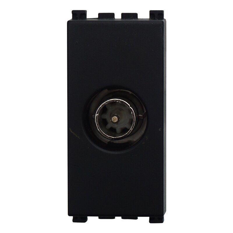 ETTROIT Connettore Presa TV Passante Maschio Colore Nero Compatibile Con Vimar Arke