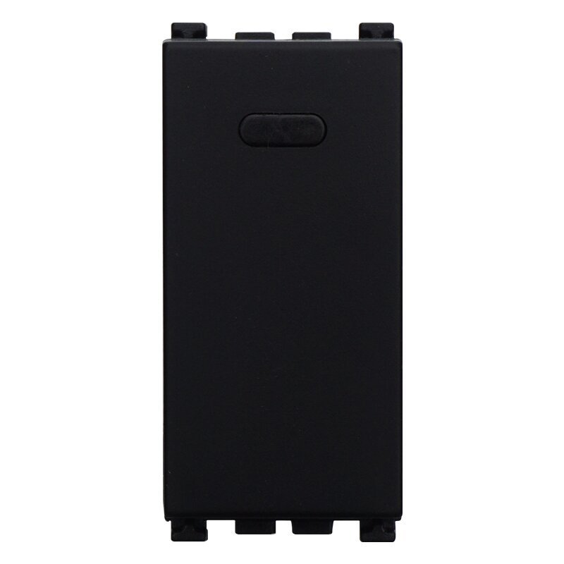 ETTROIT Interruttore 1P 16A Unipolare Colore Nero Compatibile Con Vimar Arke