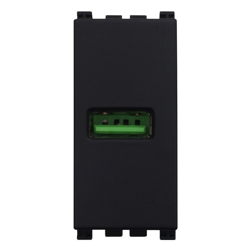ETTROIT Modulo Presa Caricatore USB 5V 2,1A Colore Nero Compatibile Con Vimar Arke