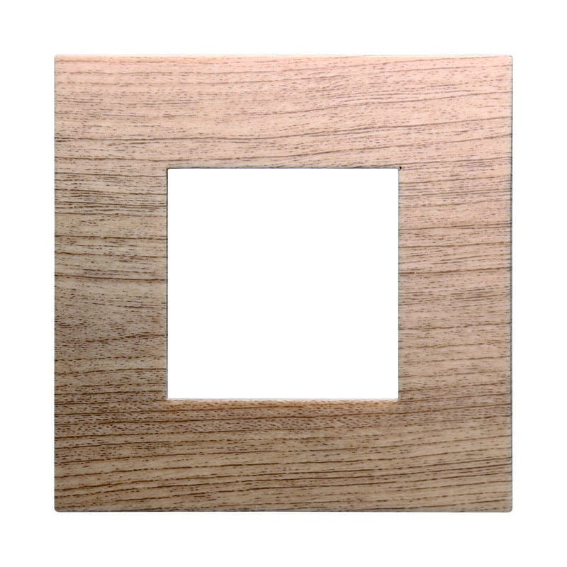 ETTROIT Placca Plastica Serie Venus 2P Colore Legno Chiaro Compatibile Con Vimar Arke