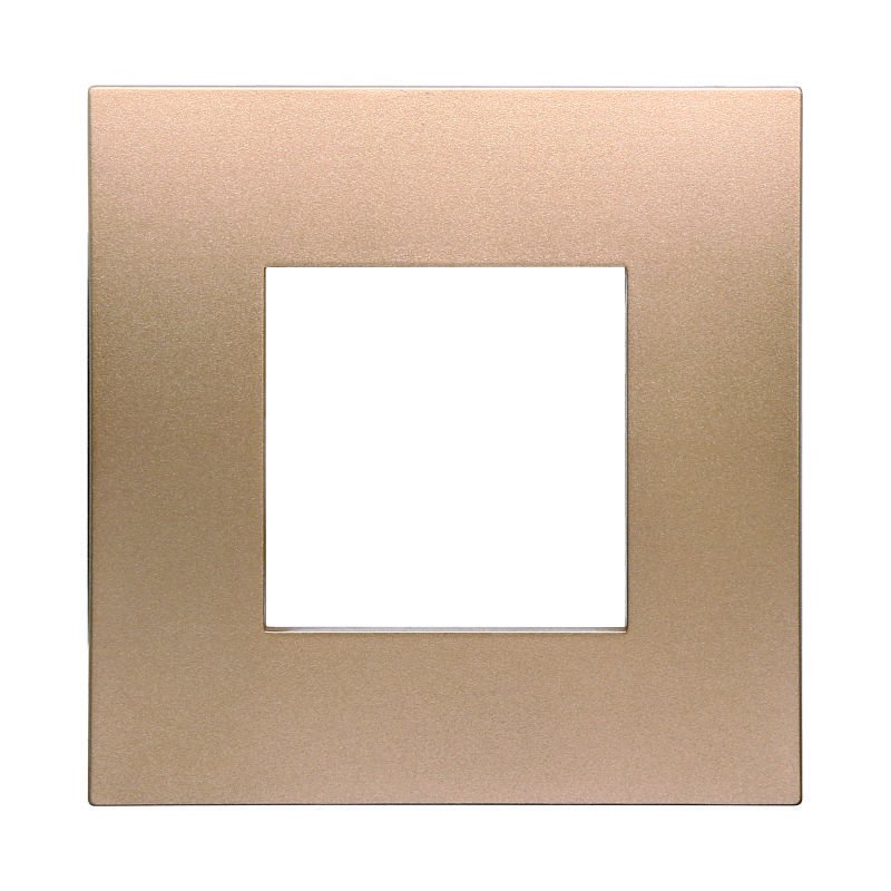 ETTROIT Placca Plastica Serie Venus 2P Colore Oro Compatibile Con Vimar Arke