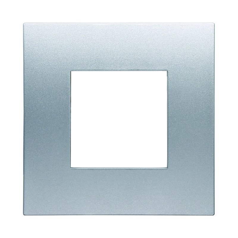 ETTROIT Placca Plastica Serie Venus 2P Colore Silver Compatibile Con Vimar Arke