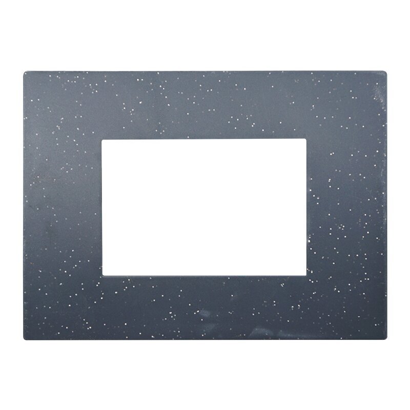 ETTROIT Placca Plastica Serie Venus 3P Colore Nero Brillante Compatibile Con Vimar Arke