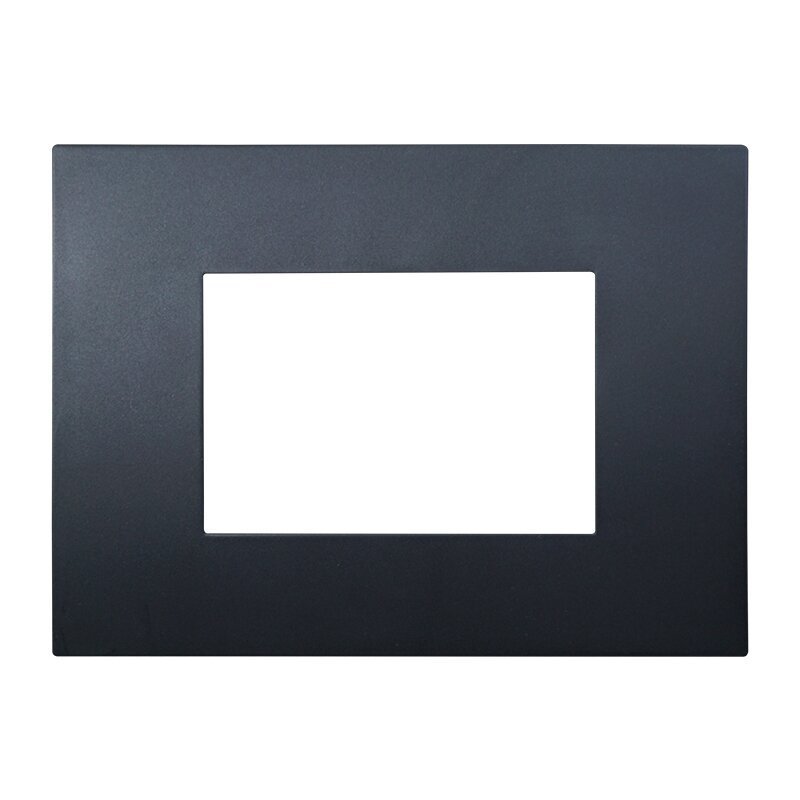 Placca Plastica Serie Venus 3P Colore Nero Compatibile Con Vimar Arke