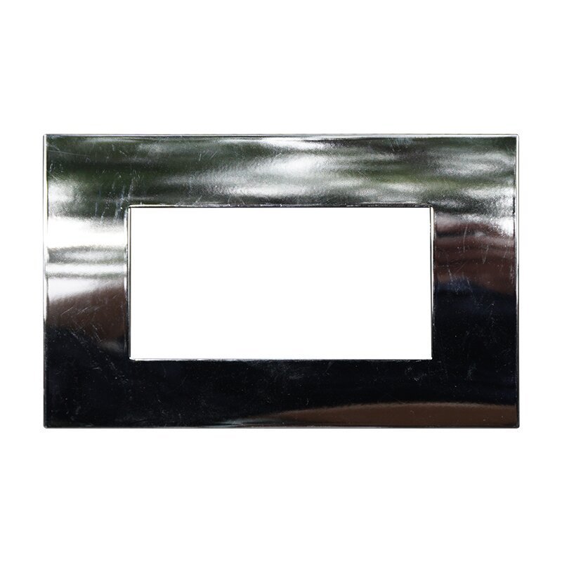 ETTROIT Placca Plastica Serie Venus 4P Colore Cromato Lucido Compatibile Con Vimar Arke