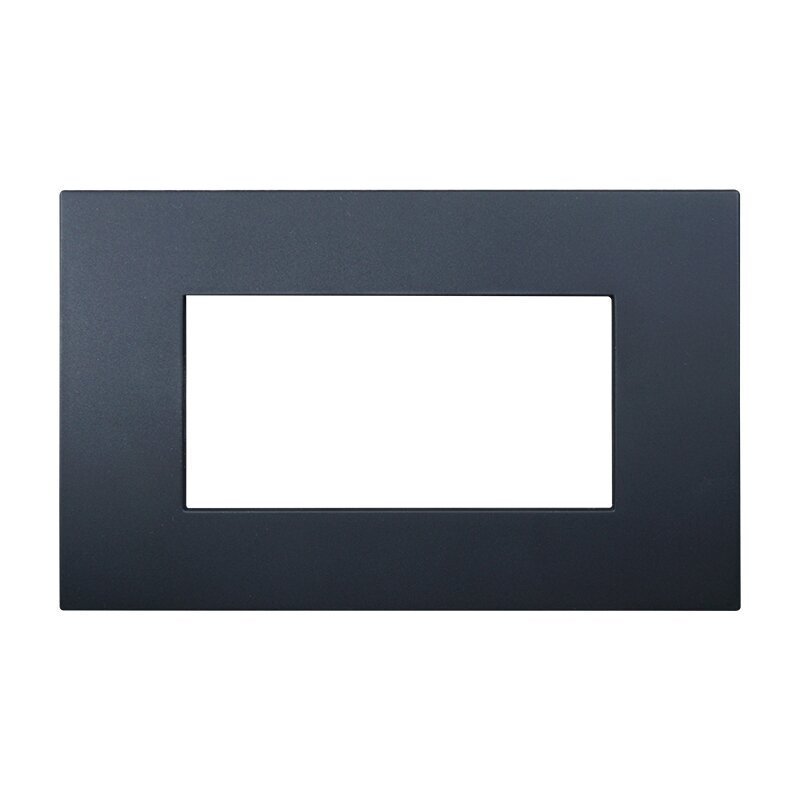 ETTROIT Placca Plastica Serie Venus 4P Colore Nero Compatibile Con Vimar Arke