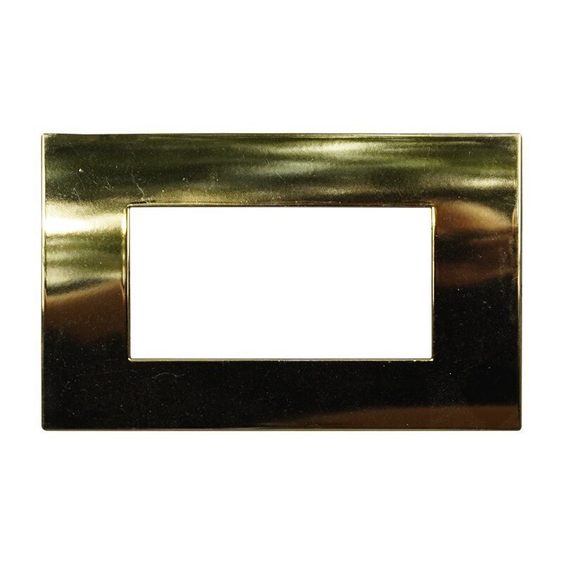 ETTROIT Placca Plastica Serie Venus 4P Colore Oro Lucido Compatibile Con Vimar Arke