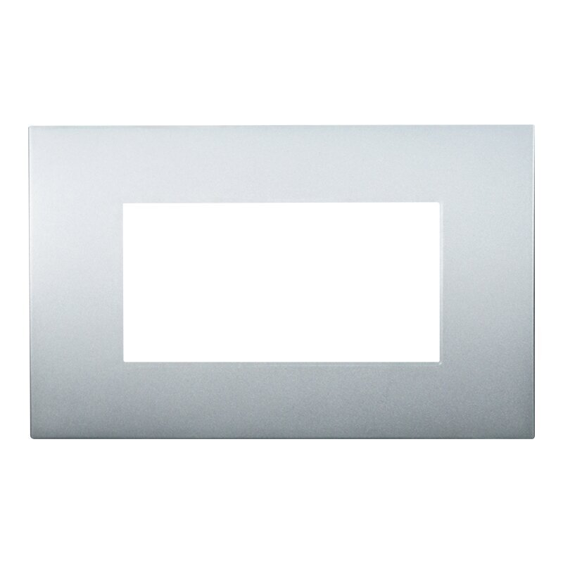 ETTROIT Placca Plastica Serie Venus 4P Colore Silver Compatibile Con Vimar Arke