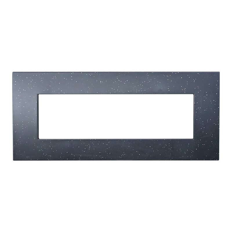 Placca Plastica Serie Venus 7P Colore Nero Brillante Compatibile Con Vimar Arke