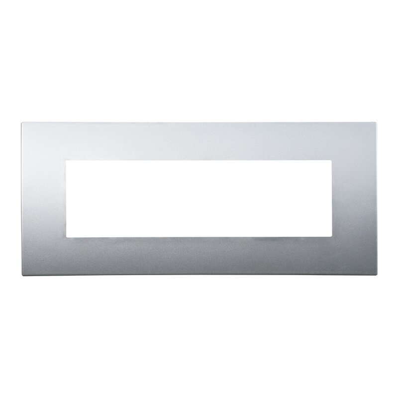 Placca Plastica Serie Venus 7P Colore Silver Compatibile Con Vimar Arke