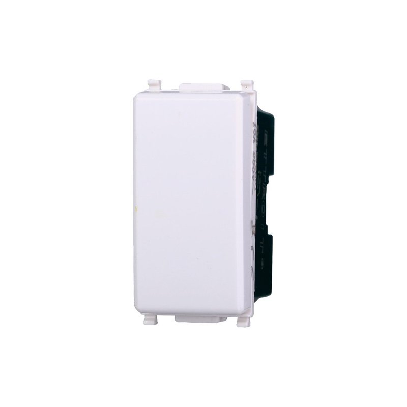 ETTROIT Interruttore 1P 16A Unipolare Colore Bianco Compatibile Con Vimar Plana