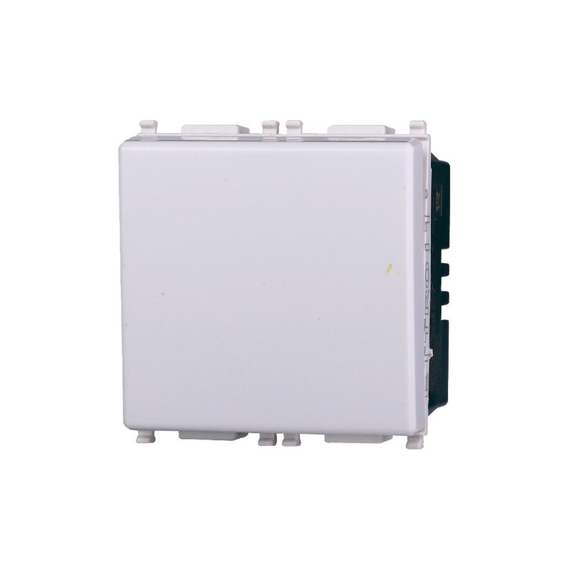 ETTROIT Interruttore 2P 2M 16A Unipolare Colore Bianco Compatibile Con Vimar Plana