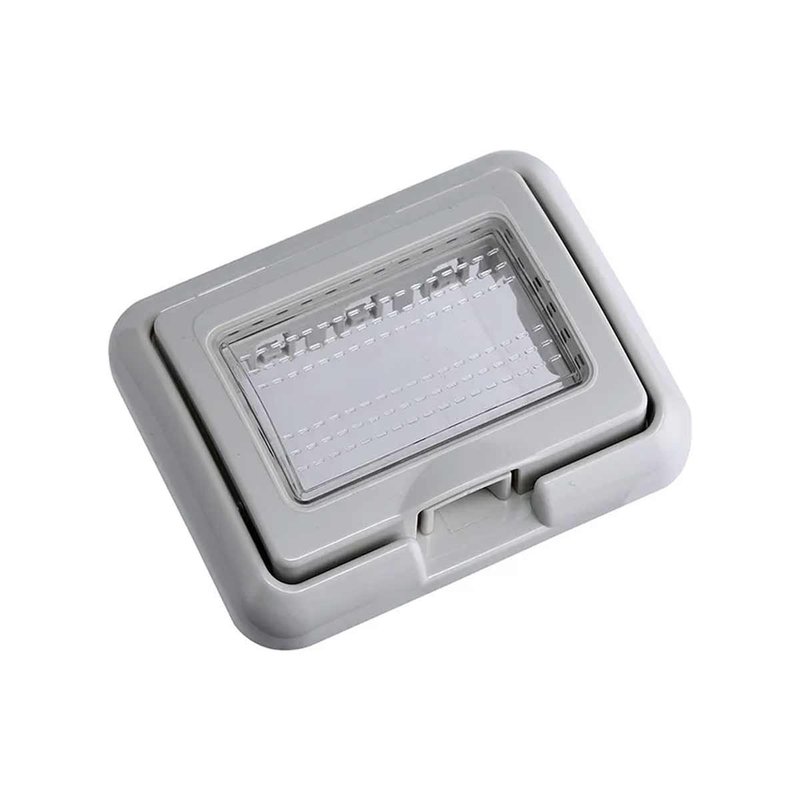 Placca con Coperchio 3P Supporto Stango Idrobox IP55 Compatibile Con Vimar Plana