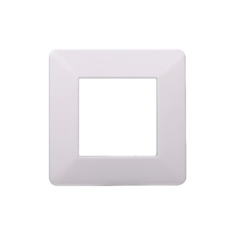 ETTROIT Placca Plastica Serie Starlight 2P Colore Bianco Compatibile Con Vimar Plana