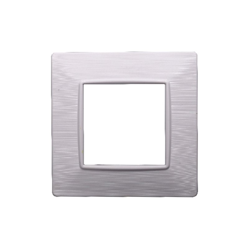 ETTROIT Placca Plastica Serie Starlight 2P Colore Bianco Satinato Compatibile Con Vimar Plana