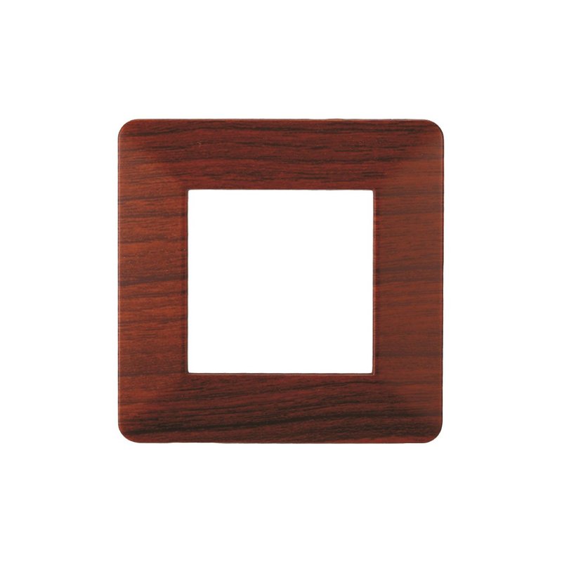 ETTROIT Placca Plastica Serie Starlight 2P Colore Radica Compatibile Con Vimar Plana