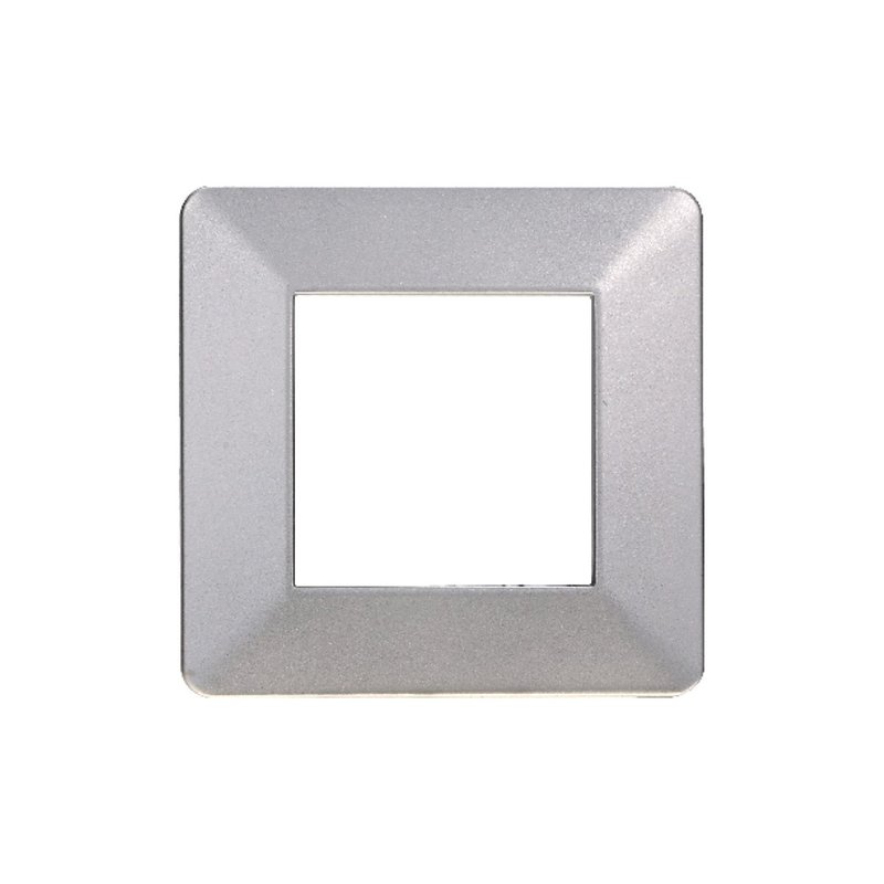ETTROIT Placca Plastica Serie Starlight 2P Colore Silver Compatibile Con Vimar Plana