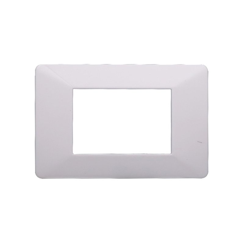 ETTROIT Placca Plastica Serie Starlight 3P Colore Bianco Compatibile Con Vimar Plana