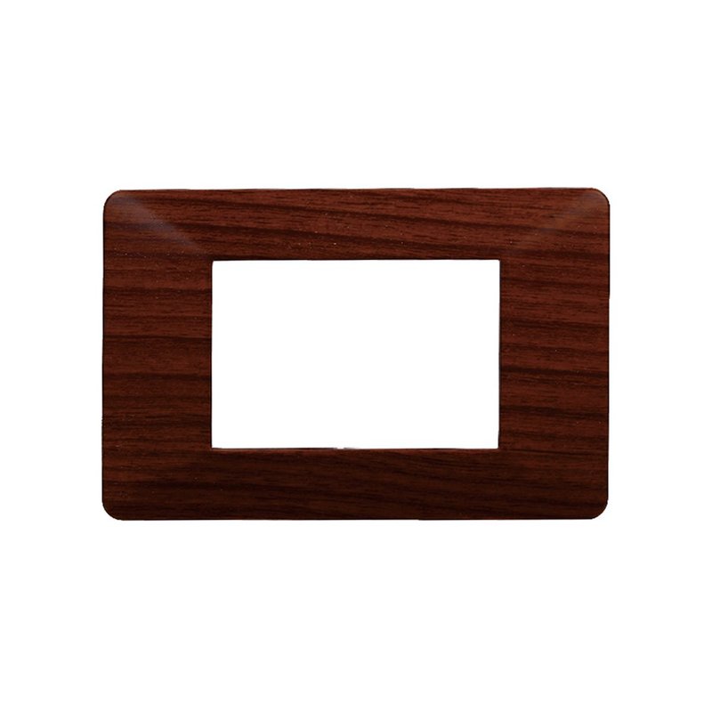 ETTROIT Placca Plastica Serie Starlight 3P Colore Radica Compatibile Con Vimar Plana