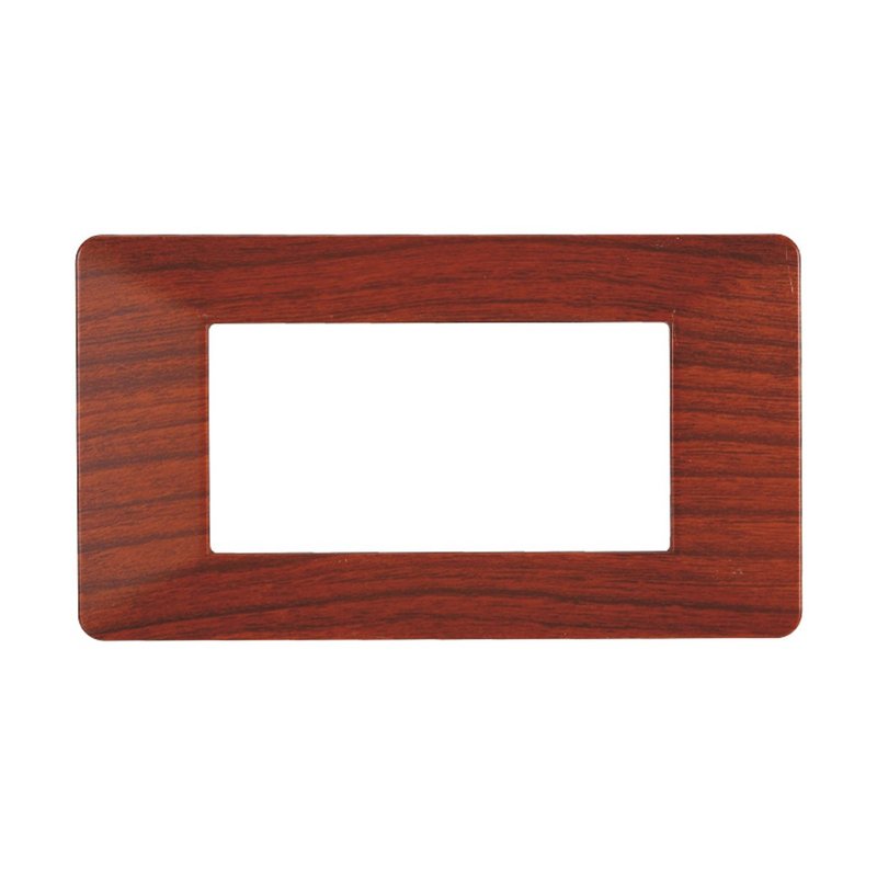 ETTROIT Placca Plastica Serie Starlight 4P Colore Radica Compatibile Con Vimar Plana
