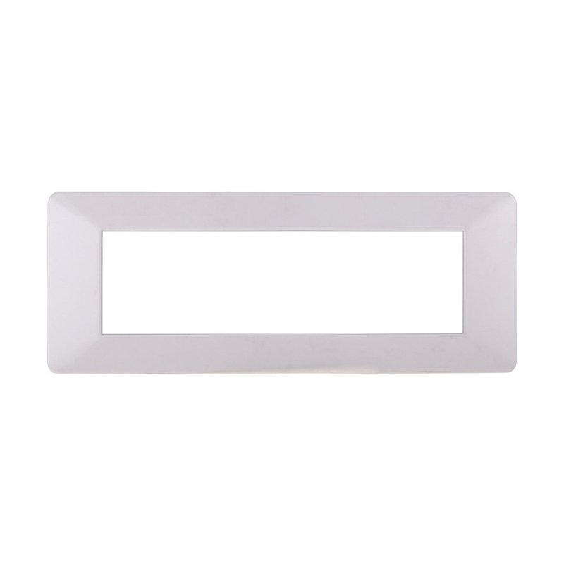ETTROIT Placca Plastica Serie Starlight 7P Colore Bianco Compatibile Con Vimar Plana